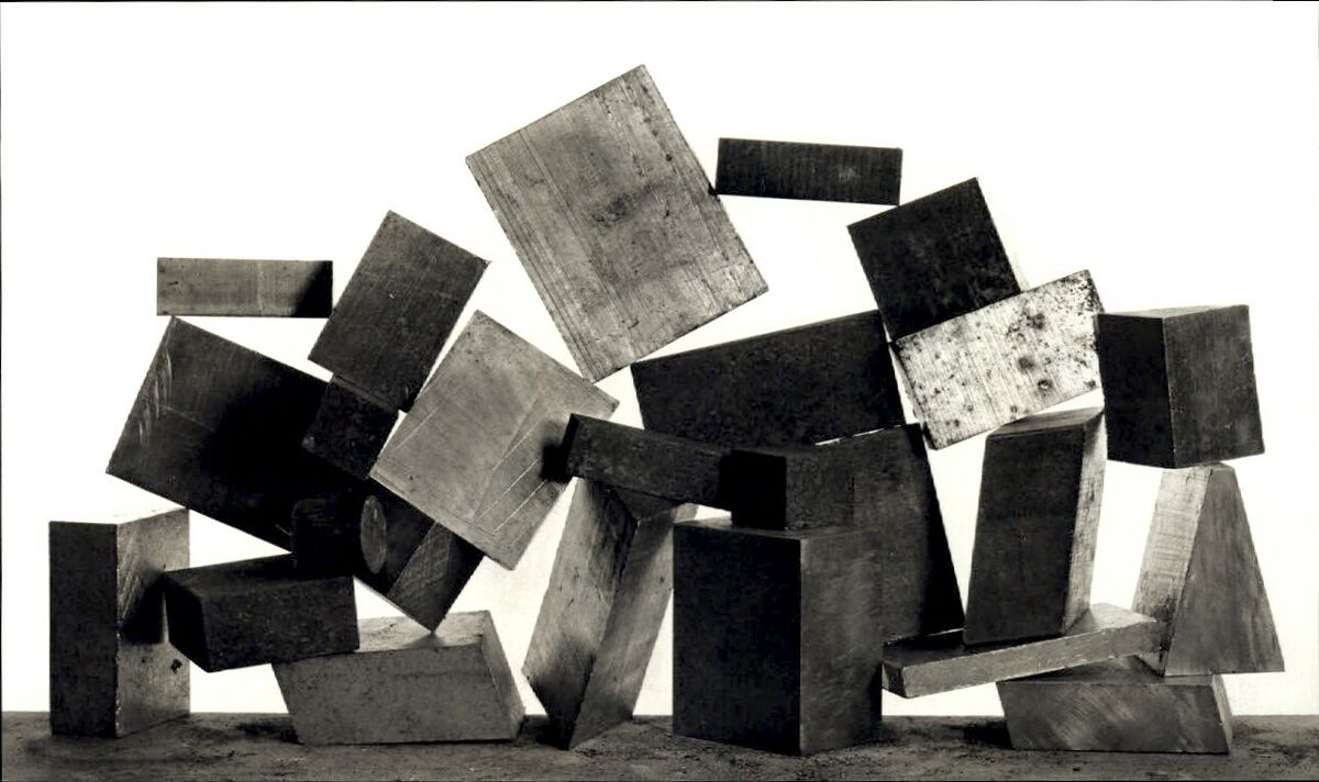 1984 Irving Penn Steel Blocks Still Life Collapse Art Photo 1984 Irving Penn Steel Blocks Still Life Collapse Art Photo