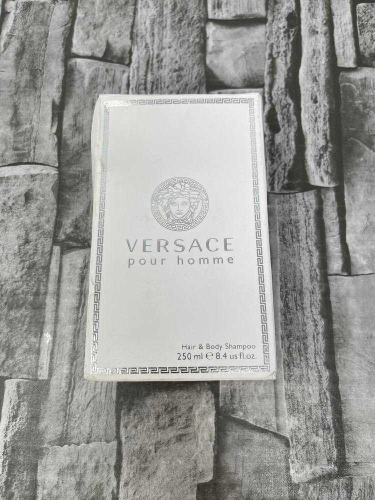 Authentic Versace Pour Homme for Men Hair Body Shampoo 250 ml / 8.4 oz  NEW!
