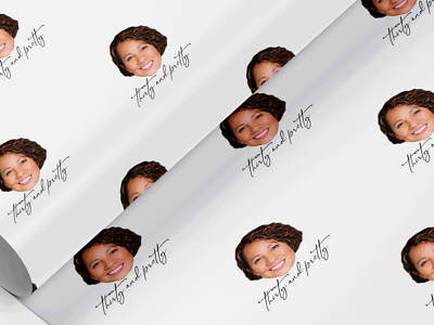 Geschenkpapier Foto Geburtstag personalisiert, Geschenkpapier, jedes Bild, jeder Name
