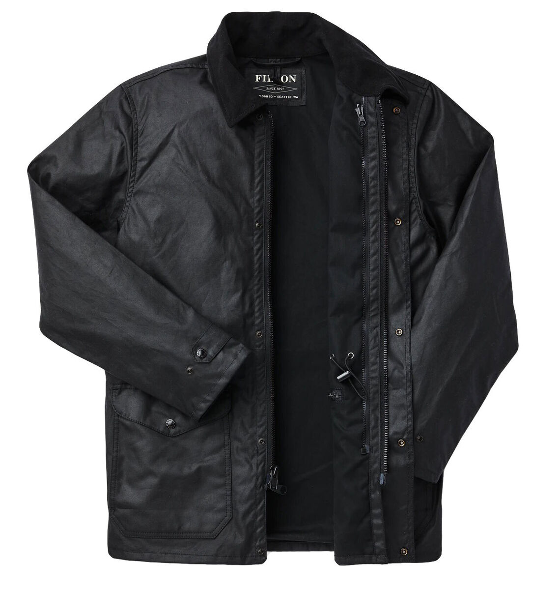 Filson Cover Cloth Mile Marker Coat 20171578 Black CC Filson Cover Cloth Mile Marker Coat 20171578 Black CC