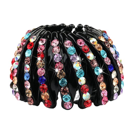 4×Magic Hair Claw Clip Rhinestone Bird Nest Plate Hairpin Ponytail Hair Holder - Picture 13 of 17