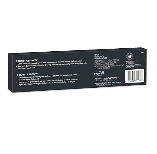 Prismacolor Ebony Graphite Pencils, Black Drawing Pencil Set | 12 Count Pencils