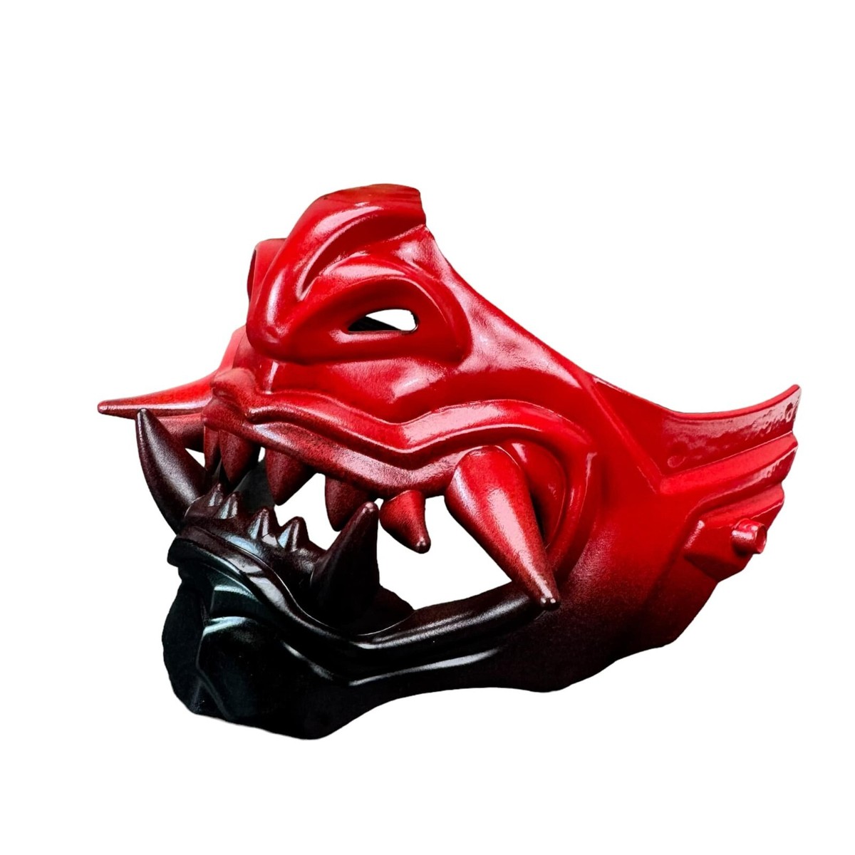 Japanese Monster Hannya Mask Demon Oni Samurai Half Face