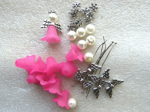 20 - 500 Lucite Skirt Flower Bead Frosted Caps For Angel Fairy Charms 18 x 14mm - Picture 5 of 17