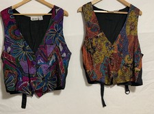 Jane Ashley Black Mix Casual Waistcoat Size L