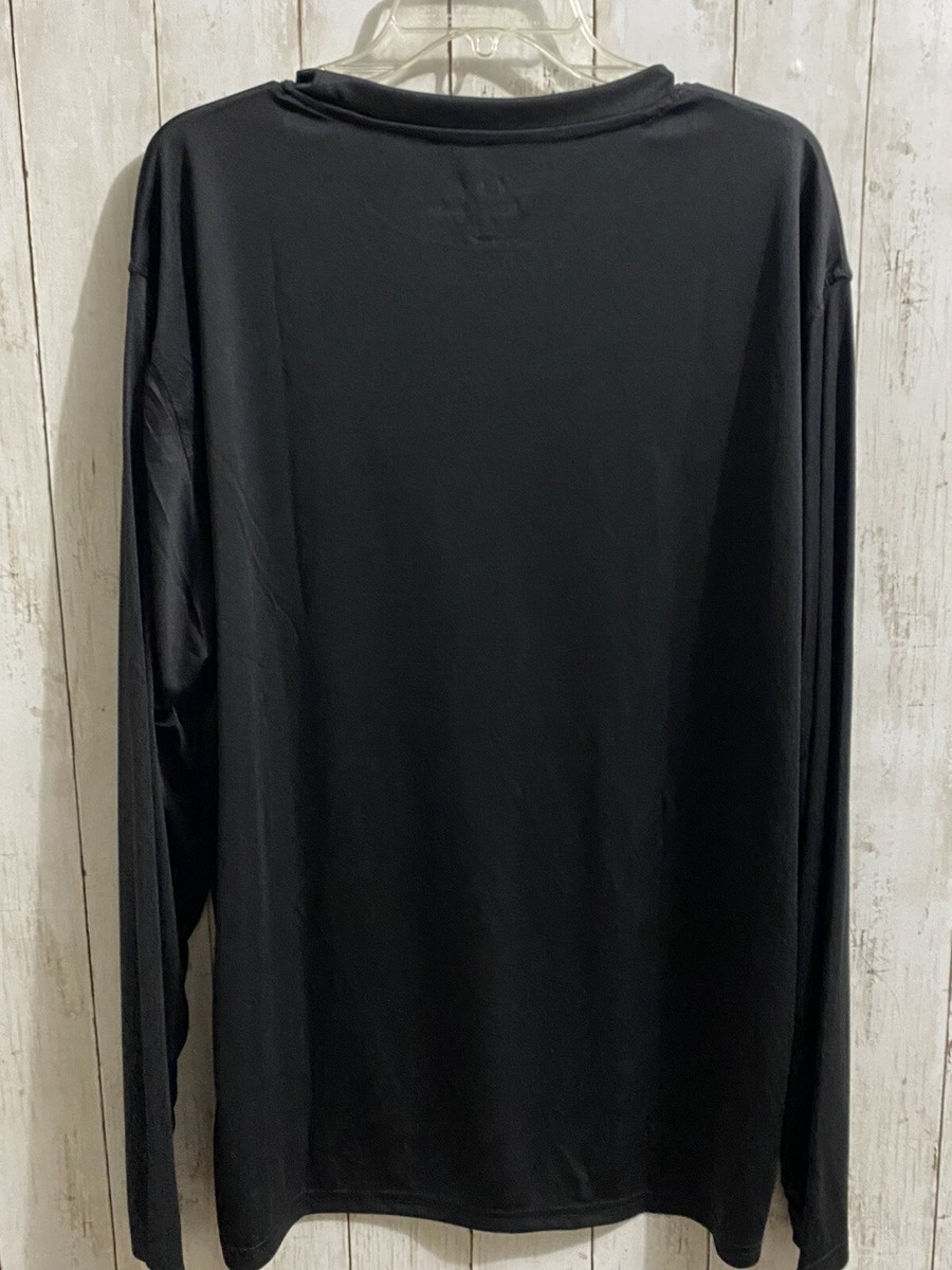 Mossy Oak Men's 2XL Black Long Sleeve Camo Flag Shirt Dri