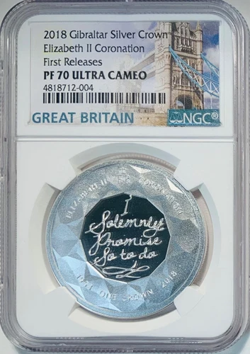 2018 One Crown Coronation Great Britain NGC PF70UC First Releases RARE 23 graded