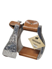 Beautiful Polished Aluminum Engraved Bell Stirrups  Showman FREE SHIPING 