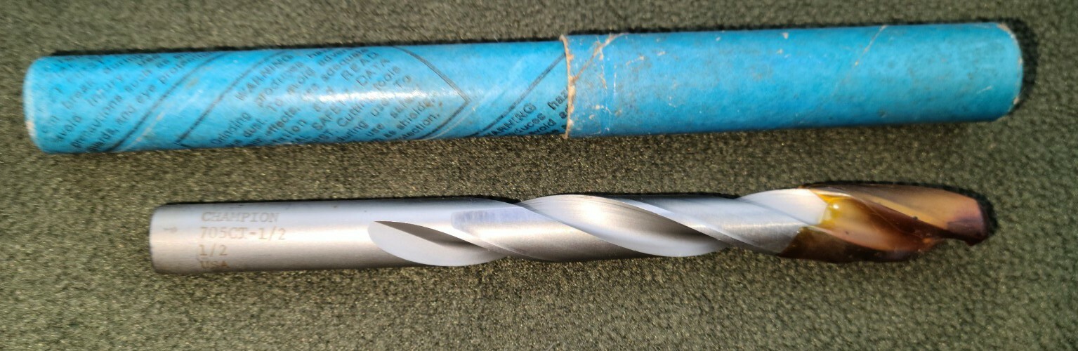 705CT1/2 Champion Carbide Tipped Jobber Drill Bit (1 PK) New Ships
