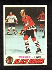 1977-78 Topps #225 Dennis Hull Chicago Black Hawks NHL Card NM