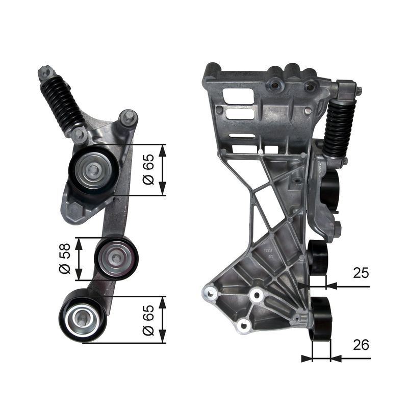BELT TENSIONER VRIBBED BELT T39136 FOR MERCEDES-BENZ M266.960/980 2.0L 4cyl - Image 30