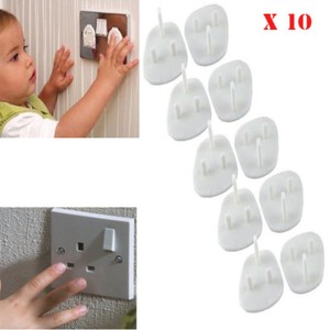 x10 Safety Child Baby Proof Electric Outlet Socket Plastic Cover for EU Plug