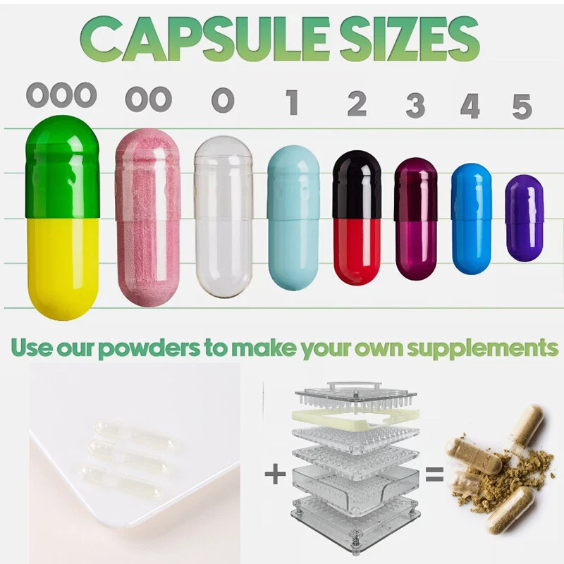 Size 00 Separated Capsules 1/2/4/10K Gelatin Empty Capsules in Bags Halal - Image 4 of 4