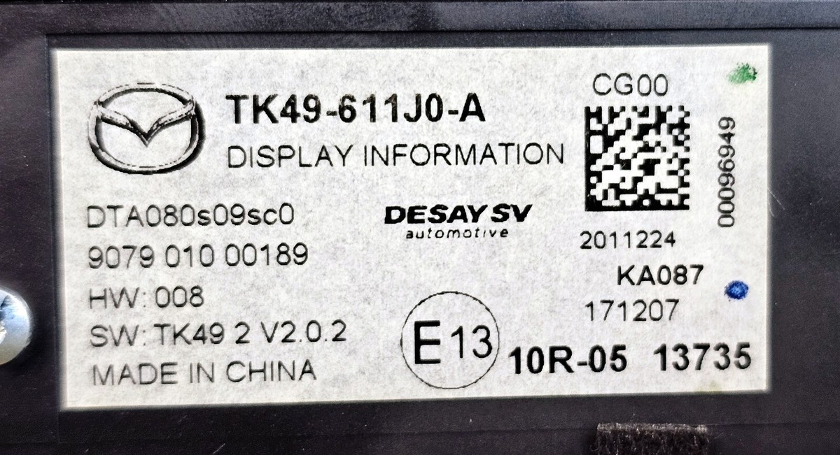 2016-2018 Mazda CX-9 Touch Screen 8