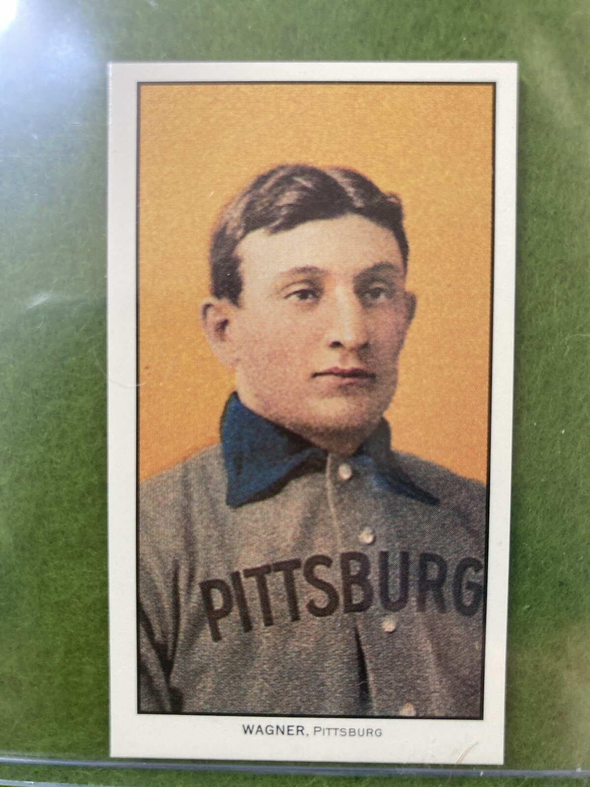 Honus Wagner T-206 REPRINT ROOKIE BASEBALL CARD JERSEY #33 PIRATES 1995 T-206 view 3