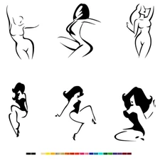 Sexy Body Vinyl Decal Sticker Car Window Wall Cup Beautiful Woman Hot Nude Girls