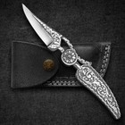Custom Handmade Damascus Steel CAMPING FOLDING blade POCKET Knife Best Gift  — photo 2