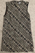 MNG by Mango black yellow sleeveless above knee dress Large L