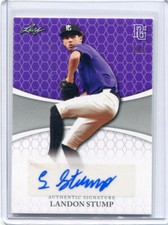 2022 Leaf Perfect Game Showcase Blank Back Purple Landon Stump Auto 1/1