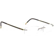 Silhouette Eyeglasses 7642 40 6054 Titan Brown/Green Rimless Austria 49[]17 135