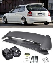 For 96-00 Civic 3dr Type R Rear Spoiler W Adjustable Black Alex Tilt Brackets