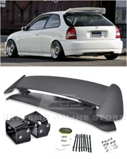For 96-00 Civic 3DR Type R Rear Spoiler w/ Adjustable Black Alex Tilt Brackets