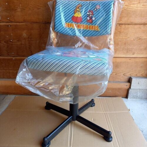 レア　希少　ビンテージ　スーパーマリオ ブラザーズ　回転椅子　チェア　くろがね製 Nintendo Super Mario Bros. KUROGANE Study Desk Chair 1986 Vintage