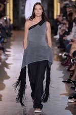 Stella McCartney crochet dip hem fringe asymmetric vest top SS16 runway BNWT 34