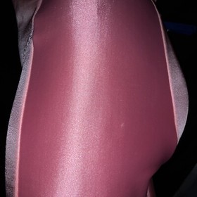 48 B C 2X 3X VTG Short Tight Pink Satin Girdle Bra Full Slip Crownette