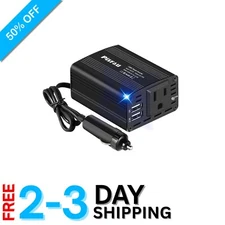 Efficient 150W DC to AC Power Inverter with 300W Surge & Protective Features