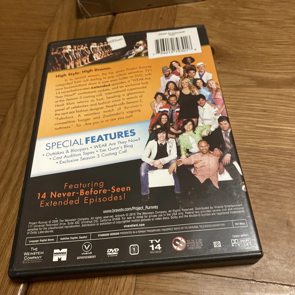 Project Runway Season 2 Dvd region 1 USA fashion design tv series Heidi Klum - Image 3 of 4