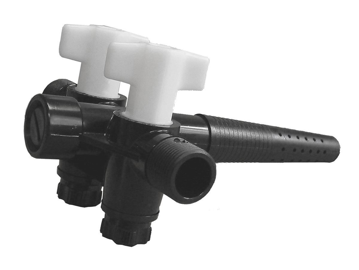 Abbot Double Tap ¾"" BSP Thread Beer Cask Ale Plastic Double Barrel Tap Keg Tap