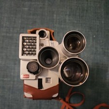 Vintage Kodak Cine Automatic Turret f/1.9 Movie Film Camera With Leather Case