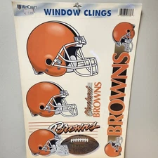 Wincraft Sports NFL Cleveland Browns 11" x 17" Sheet of Window Clings NOS