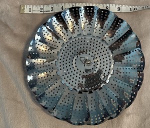 Veggie Vegetable Steamer Basket, Folding Steaming Basket, Metal Stainless Steel 