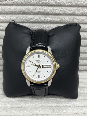 Tissot Automatic 25 Jewels Herrenarmbanduhr Day Date Bicolor Sapphire