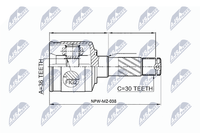 Gelenksatz Antriebswelle NTY NPW-MZ-038 FüR Ford Mazda Ranger ET Tdci 4X4 BT 50
