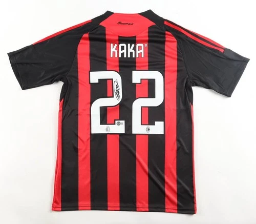 Ricardo Kaka AC Milan Signed Adidas Authentic Soccer Jersey Beckett BAS COA
