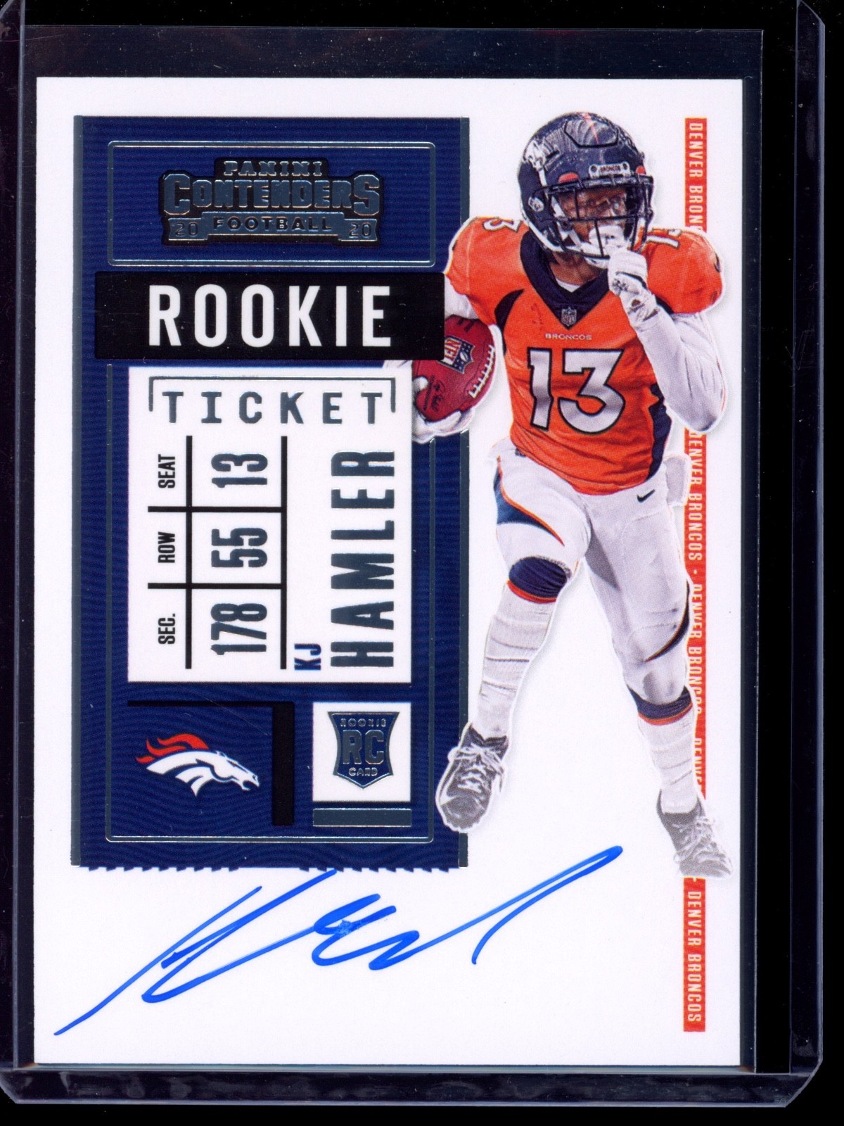 2020 Panini Contenders #119 KJ Hamler RC Rookie Ticket Auto