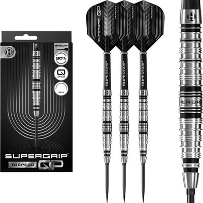 Harrows Quick Point Supergrip Torpedo Steeldarts 23, 24g Darts 90% Tungsten