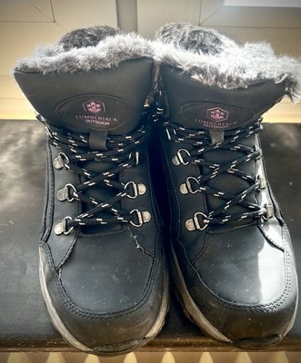 lumberjack outdoor, Stiefel, Größe 38, schwarz mit lila Details