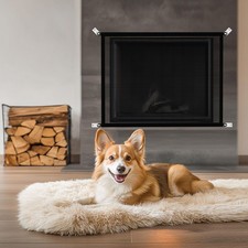 Fireplace Screen Safe Mesh Gate: Child Proof Barrier Guard Living Room Fire P...