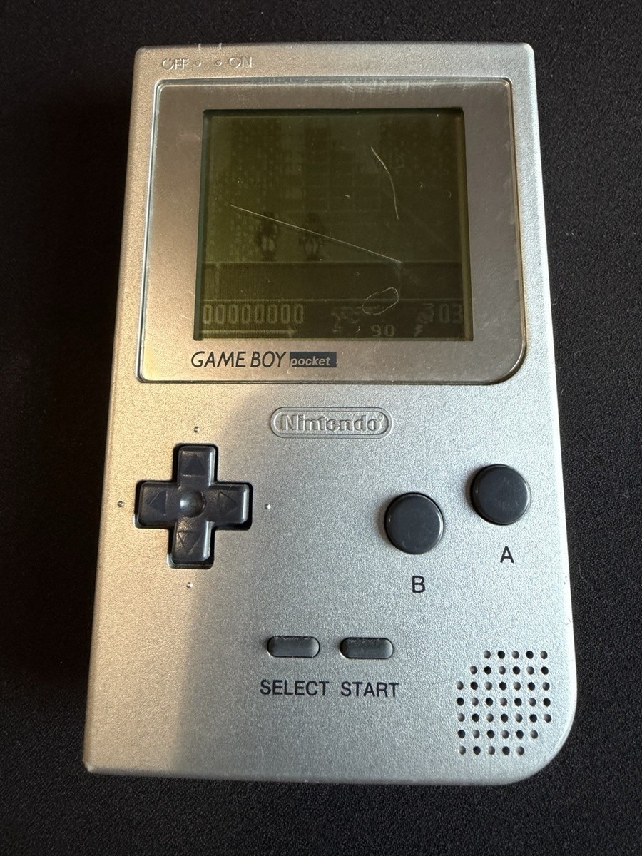 Nintendo Game Boy Pocket MGB-001 (Silver) Handheld Console Tested