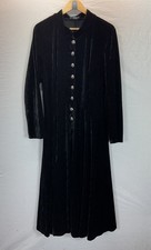 The Pyramid Collection Black Velvet Button Maxi Dress Size L Goth Fairygoth Vamp