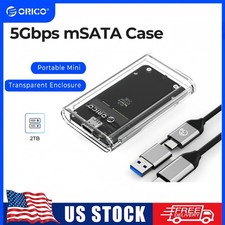 ORICO USB 3.0 mSATA SSD Enclosure mSATA 3050 SSD Adapter with USB C to C Cable