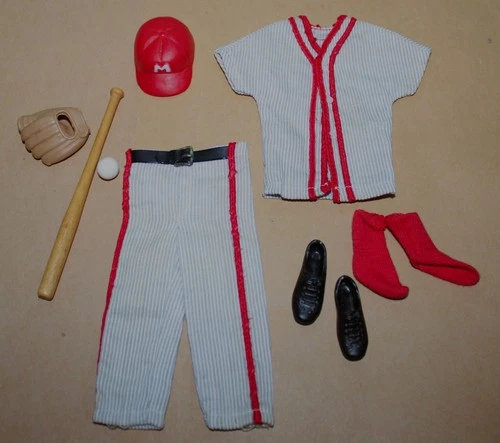 VINTAGE KEN DOLL Barbie PLAY BALL Fashion  BASEBALL Uniform  #799 63-65
