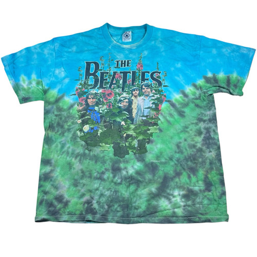 Vintage 1998 The Beatles “Garden” Tie Dye T-Shirt Sz XL Not Fade Away Graphics - Picture 1 of 8