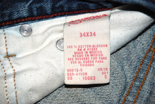 Pantalones de mezclilla para hombre Arizona azul relajados pierna recta aplastados desgastados 34x34 - Imagen 13 de 21