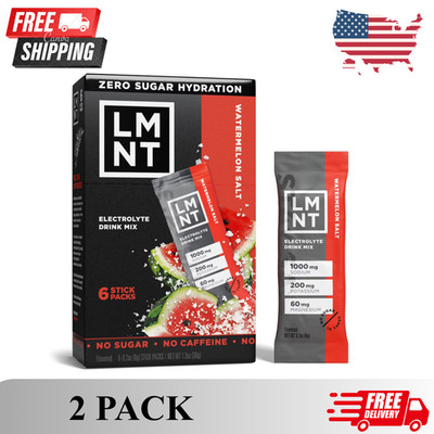 (2 PK) LMNT Zero Sugar Electrolyte Drink Mix - Watermelon - 6ct