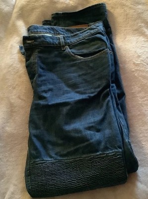 BELSTAFF Bikers Dark Blue Denim Biker Jeans W58 L36 with armour in cheeks/knees
